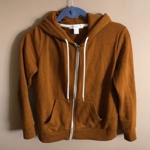 Burnt Orange Zip Up Hoodie Sweatshirt